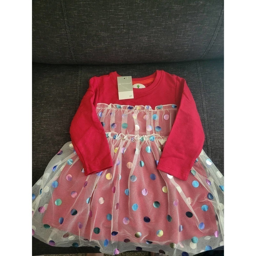 NWT Red Polkadot Dress 2t